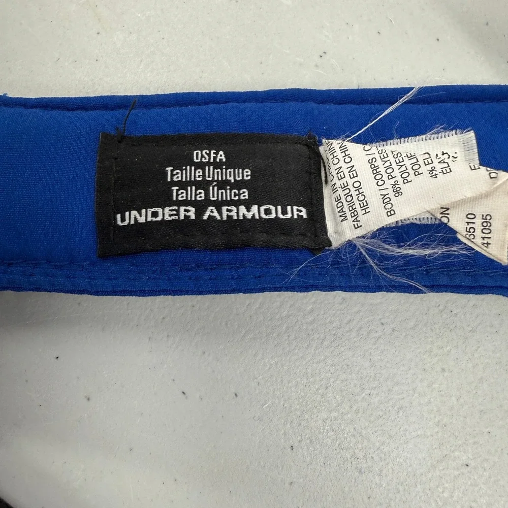 Under Armour Visor Mens Blue White Sherwin-Williams Logo Embroidered Adjustable‎
